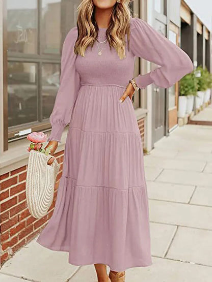 TS | Long-sleeved midi dress with tuxedos