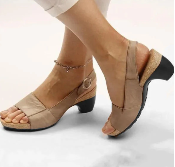 TS | Open slingback sandals with block heel