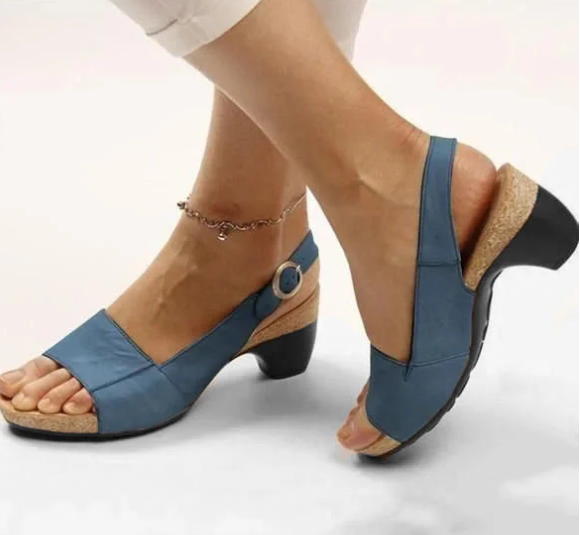 TS | Open slingback sandals with block heel