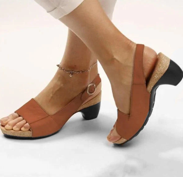 TS | Open slingback sandals with block heel