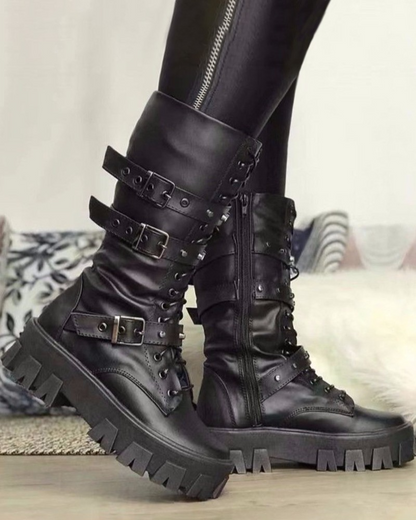 TS | Boots with zipper and buckles